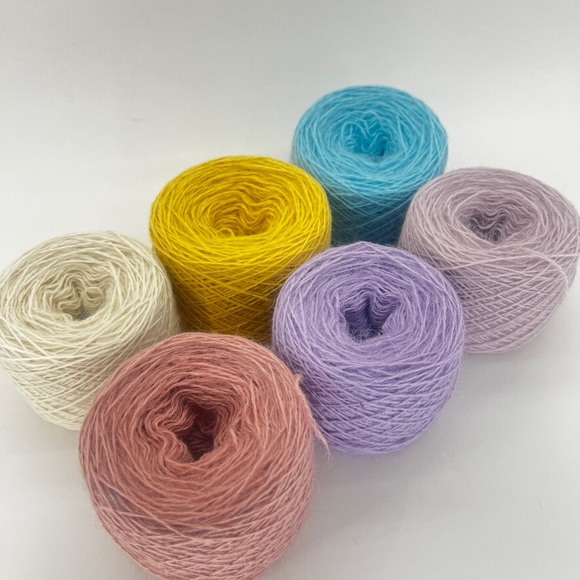 Kid Mohair Cashmere yarn lot of 6 cakes, 300g lot - Picture 3 of 4